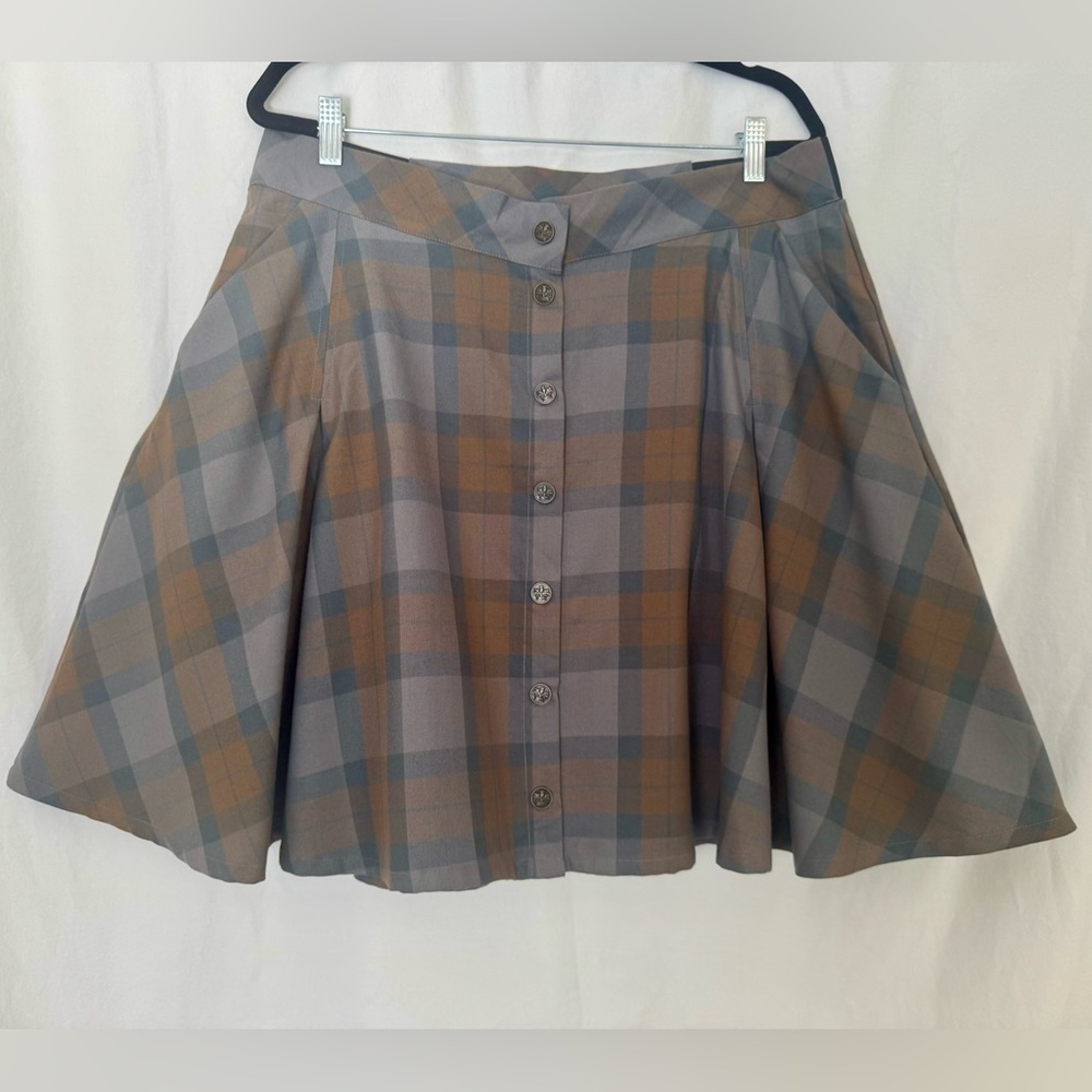NWT Outlander Tartan Plaid Mini Skater Skirt - Picture 4 of 6